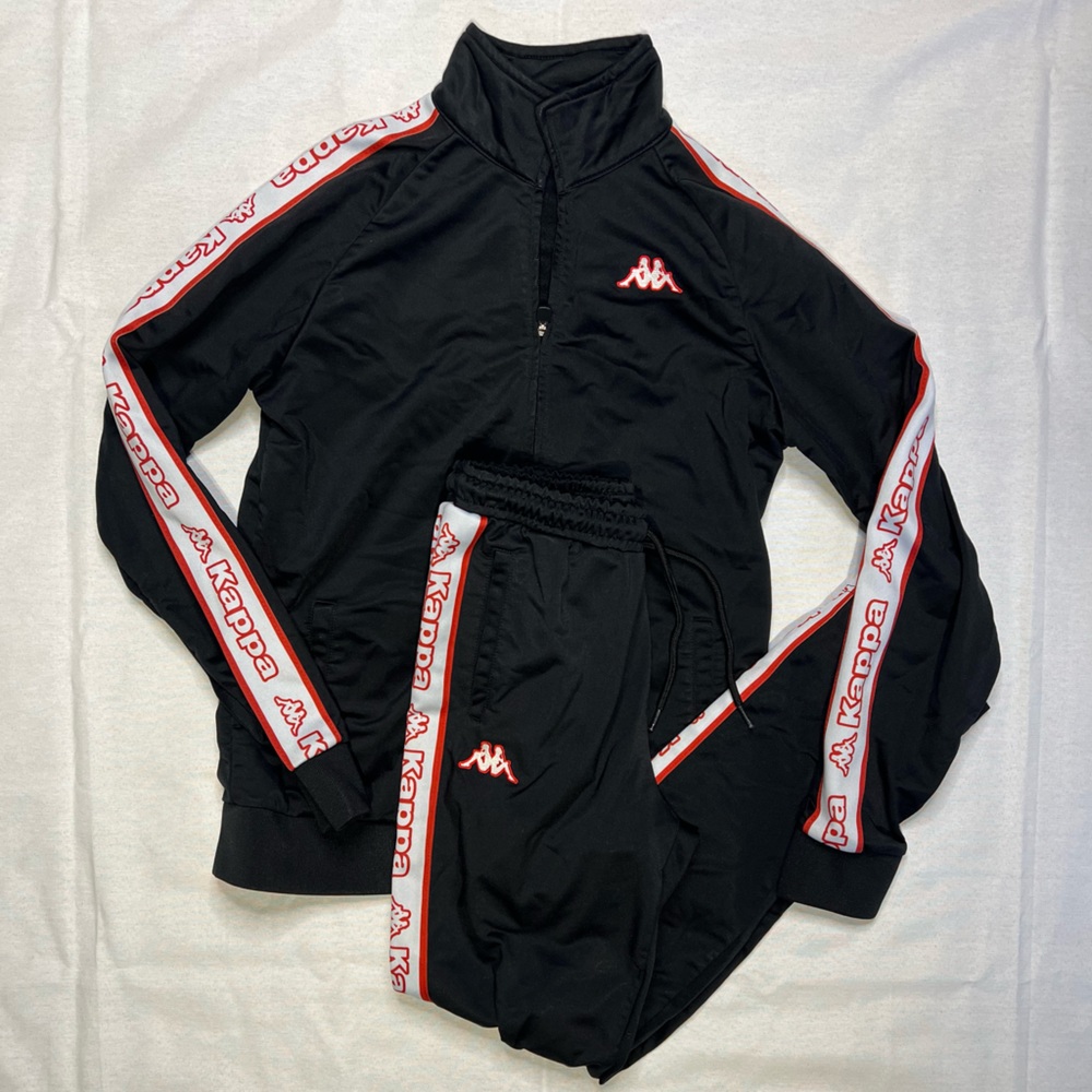 Kappa Black and Red Tracksuit